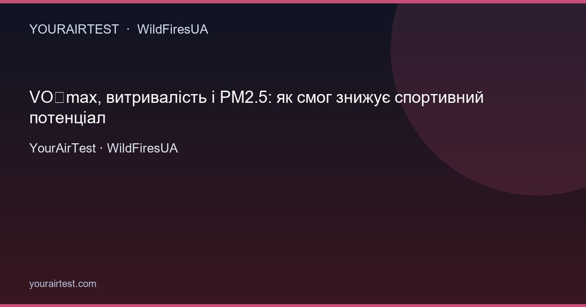 VO₂max, витривалість і PM2.5: як смог знижує спортивний потенціал