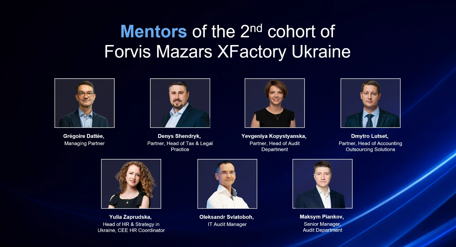 Ментори другого набору XFactory Ukraine.
